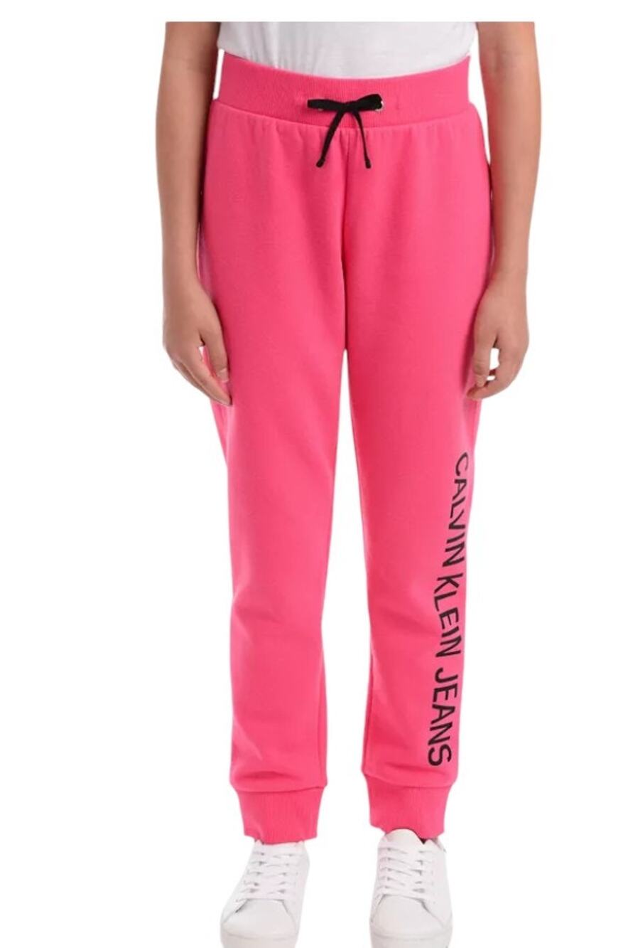 Calvin Klein Girl's  Pink Black Sequin Jogger Sweatpants Size XL 16 NWT